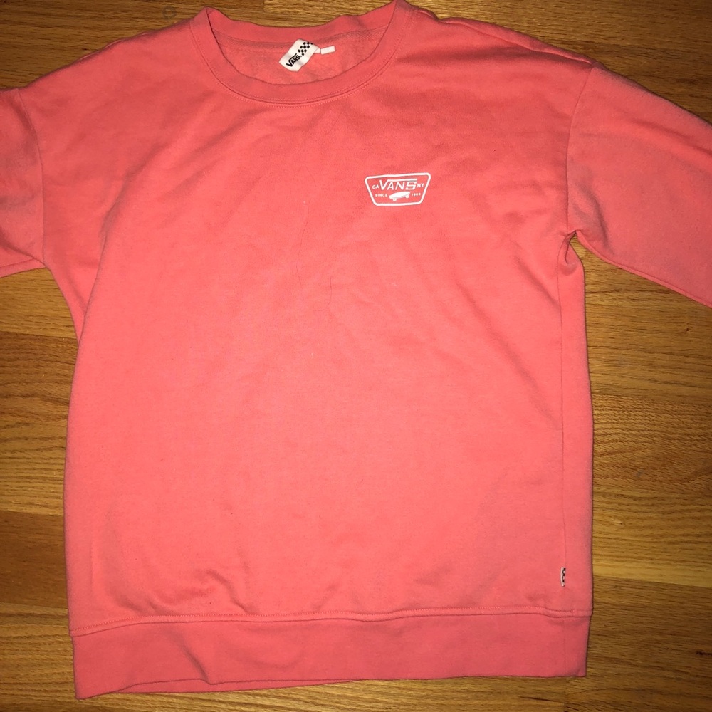 Peachy-pink Vans crew neck sweatshirt